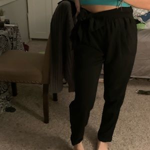 Black dress pants with tie infont